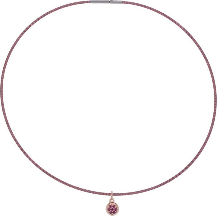 Immagine prodotto Xen Omegareif rosa da 2 mm con rodoliti pendenti (45, 925 Argento)