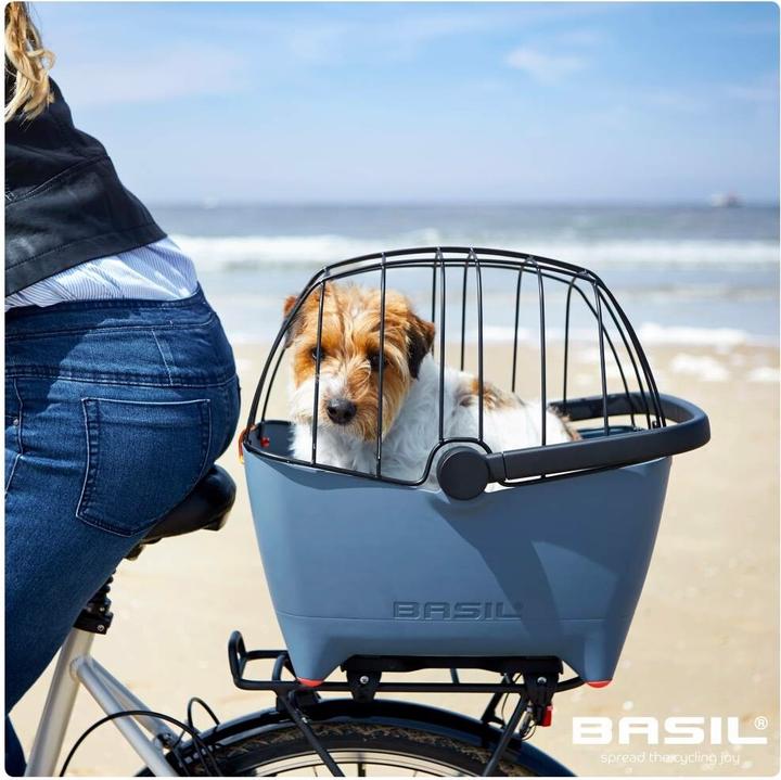 Actual product image Basil Buddy dog bicycle basket for luggage carrier (28 l)