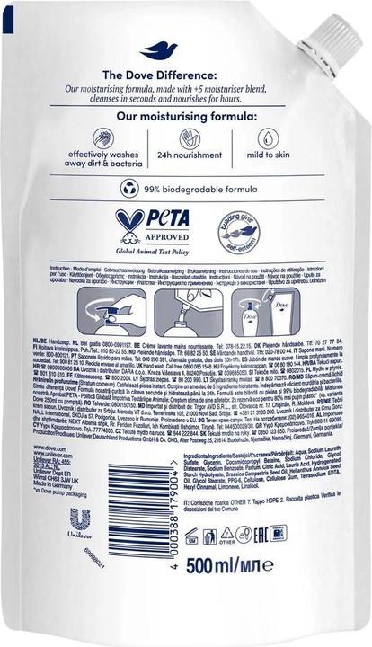 Produktbild Dove Nachfüllbeutel (Handseife Nachfüllpackung, 500 ml)