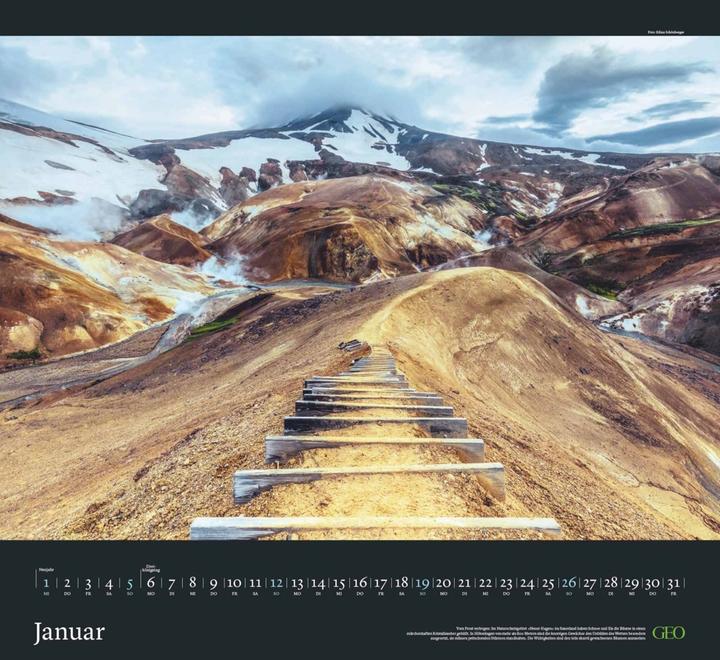 Produktbild Neumann GEO Klassiker: Traumpfade Wandkalender 2025 - Beeindruckender Kalender für Wander- und (Harter Einband, Deutsch)