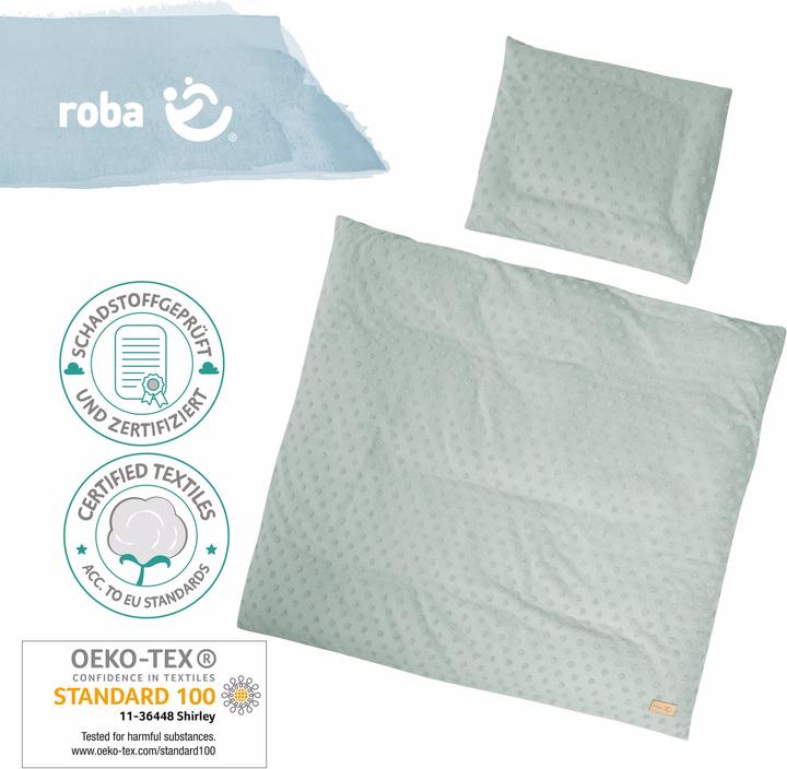 Produktbild Roba Wiegenset 2-teilig Lil Planet frosty green (80 x 80 cm, 80 x 80 cm)