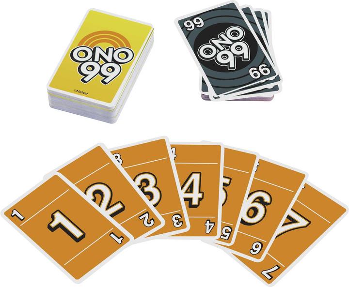 Actual product image Mattel Games O'NO 99 card game (German, French, Italian, English)