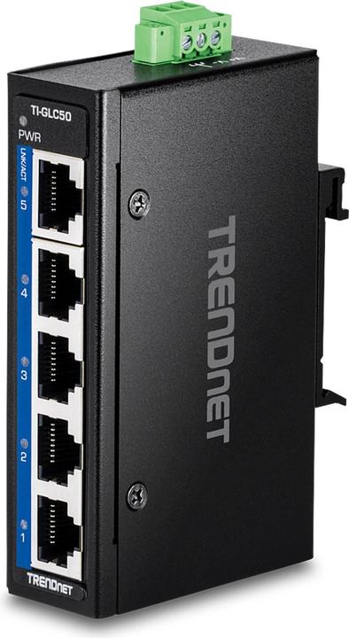 Produktbild Trendnet TI-GLC50 5-Port Gigabit Industrial DIN-Rail Mini (5 Ports)