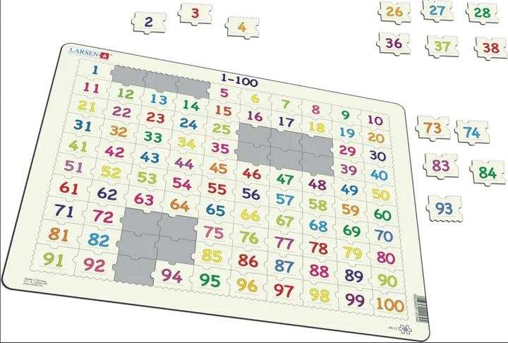 Actual product image Larsen 1-100 Puzzles (100 pieces)