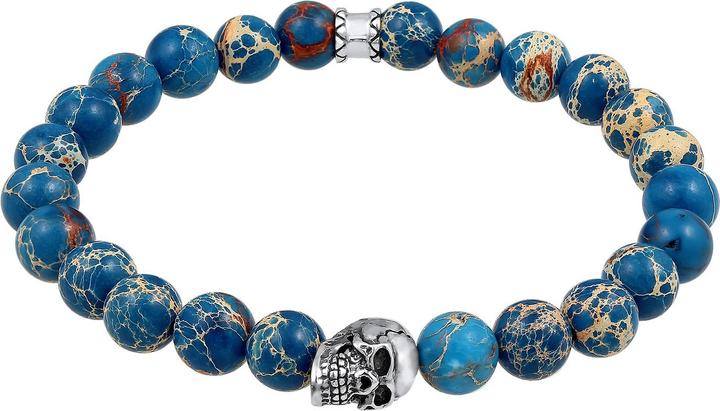 Produktbild Kuzzoi Edelsteinarmband, Totenkopf (21 cm, Plastik, 925er Sterling Silber, Achat)