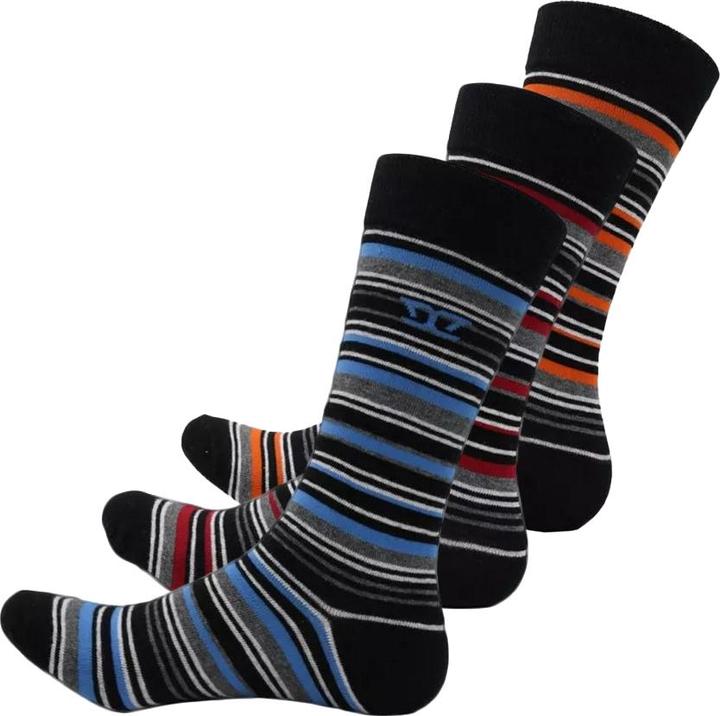 Image du produit DUKE Mens Roxton D555 Striped Cotton Kingsize Ankle Socks (Pack of 3) (Lot de 3, 45 - 48)