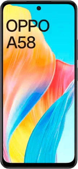Productafbeelding OPPO A58 (128 GB, Gloeiend zwart, 6.72", Dubbele SIM, 50 Mpx, 4G)