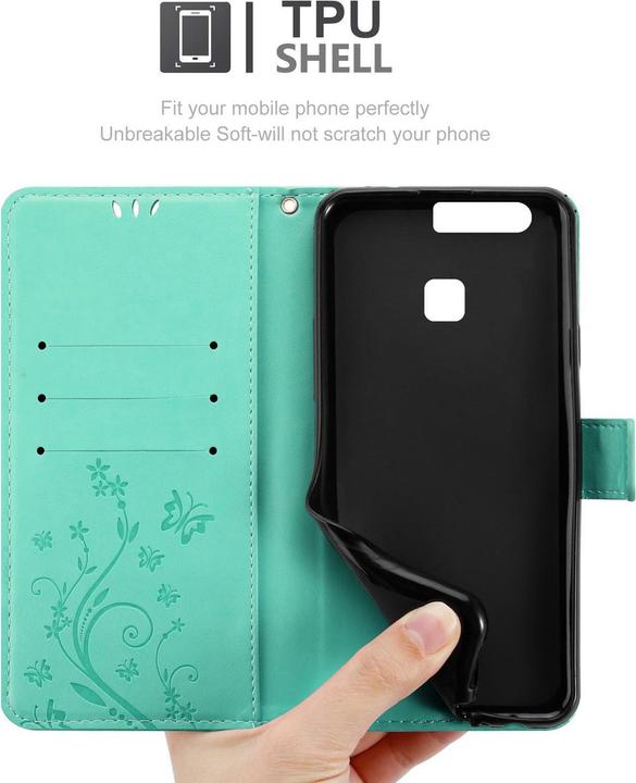Productafbeelding Cadorabo Bloemen Boekomslag (Huawei P9 Plus)