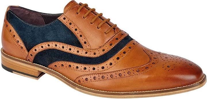 Roamers LederSchnürschuhe mit Lochmuster