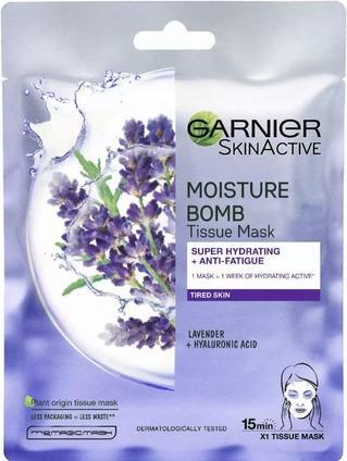 Immagine prodotto Garnier Maschera tessile idratante contro i segni di stanchezza con estratto di lavanda Skin Natura l s (50 ml)