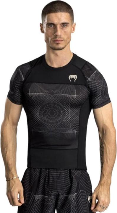 Venum G-Fit Air Short Sleeve Rashguard Deep Black Desert Sand