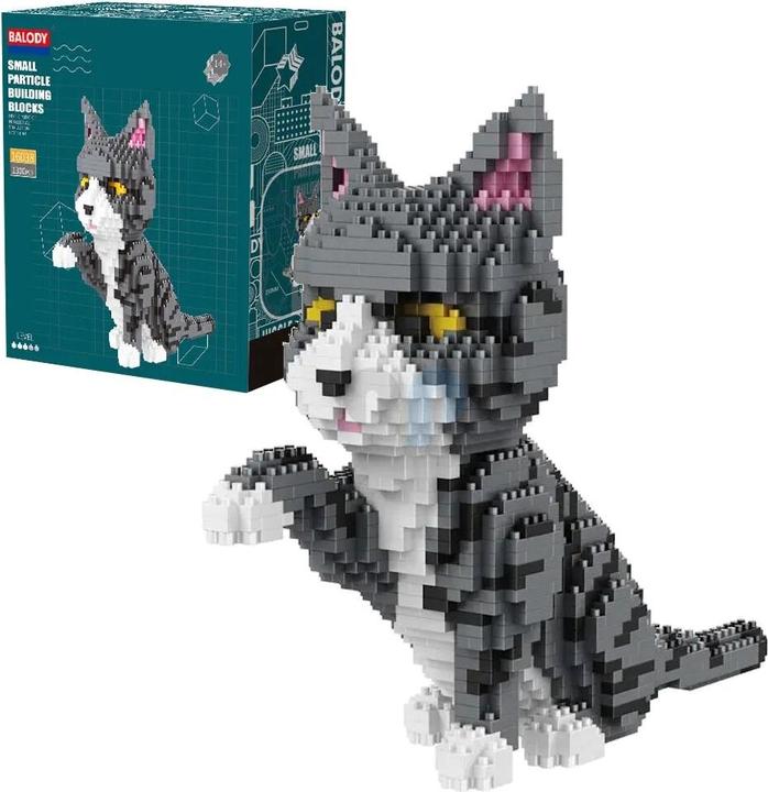 Actual product image Balody 16038 - Gray Cat (1300 pieces)
