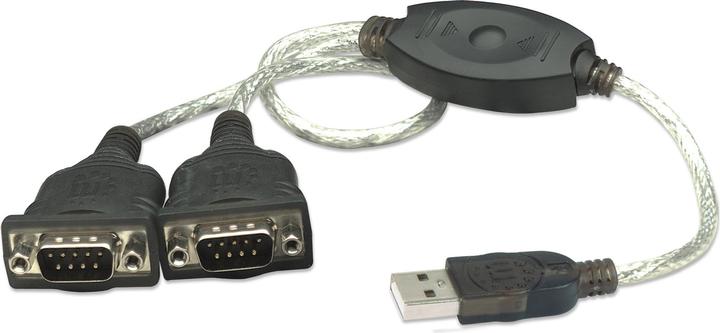 Manhattan Doppio cavo RS232 a USB, 2x ST-USB (0.45 m)