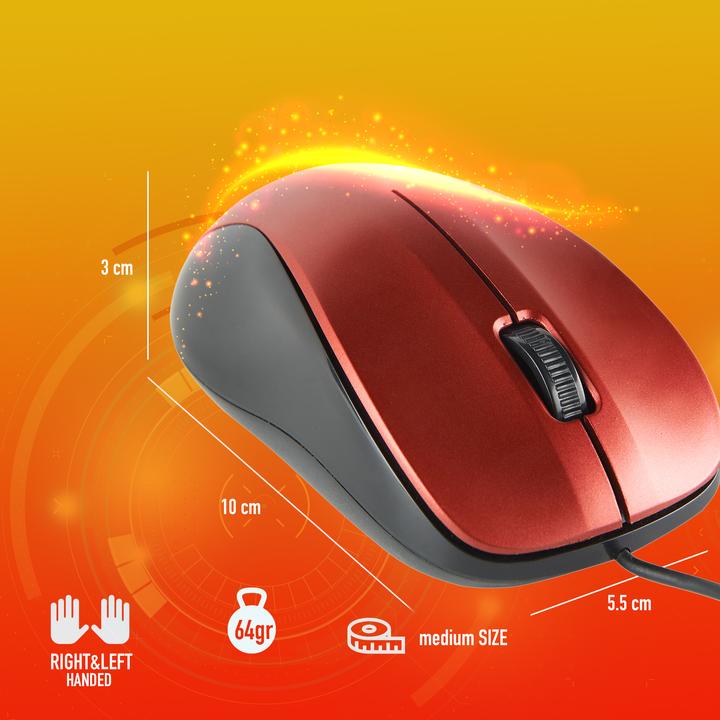 Actual product image NGS CREW Mouse Ambidextrous USB Type-A Optical 1200 DPI (Cable)