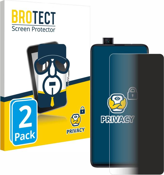 Produktbild BROTECT Sichtschutzfolie Anti-Spy Privacy Folie Blaulicht-Schutz (2 Stück, Xiaomi Mi 9T)