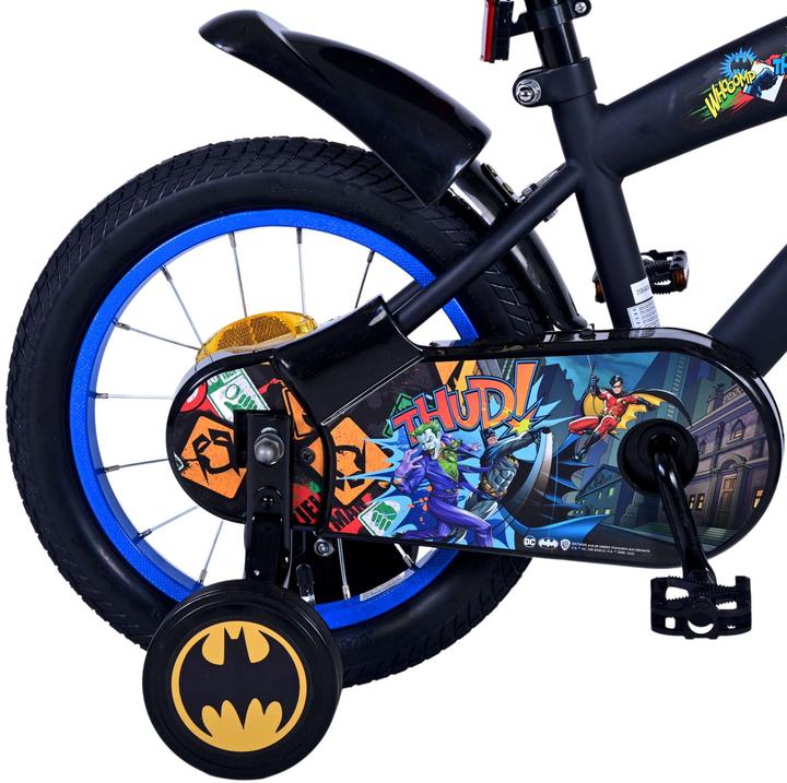 Immagine prodotto Batman Bicicletta per bambini 14 pollici di Volare - Nera, leggera, con ruote di allenamento (14")