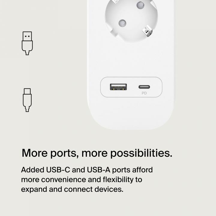 Actual product image Belkin Surgemaster surge protection (4 x, 2 m)
