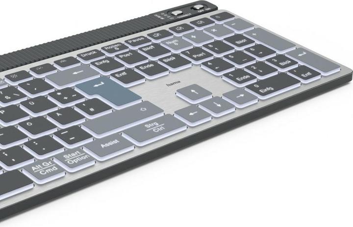 Actual product image Hama WK-750 Keyboard wireless grey (DE, Wireless)