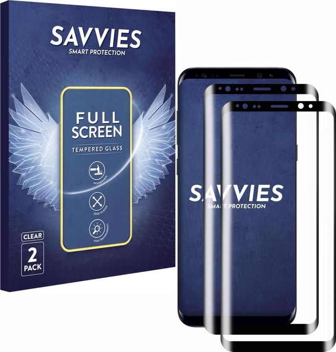 Actual product image Savvies Full-screen armoured glass screen protector (2 Piece, Samsung Galaxy S8+)