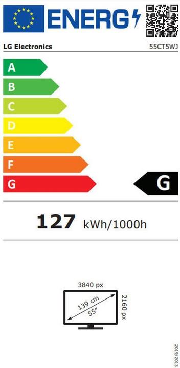 Energy Label LG One:Quick Works (3840 x 2160 Pixels, 55")