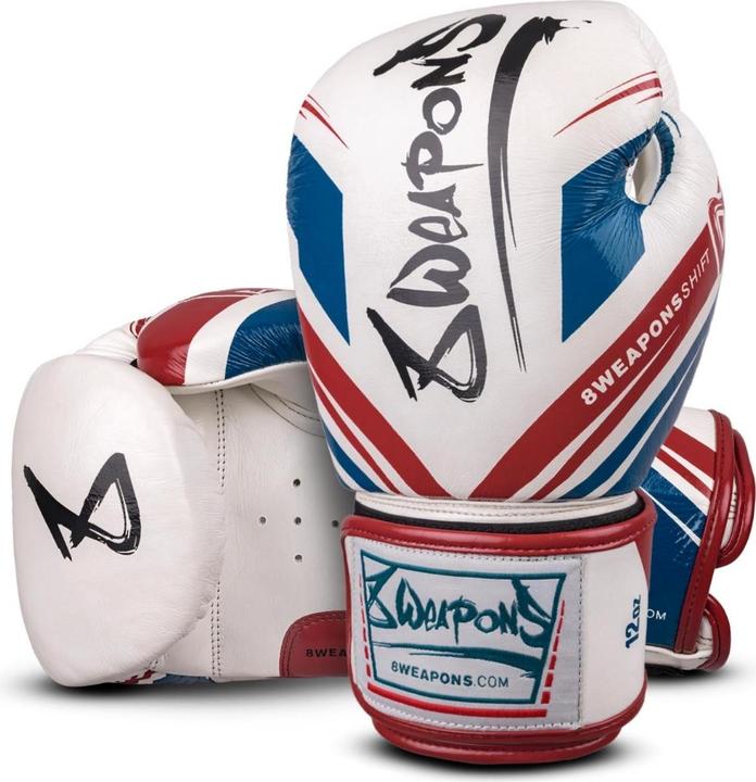 Produktbild 8Weapons Boxing Gloves, Shift, white-navy-red, 10 Oz (10 OZ, 10)