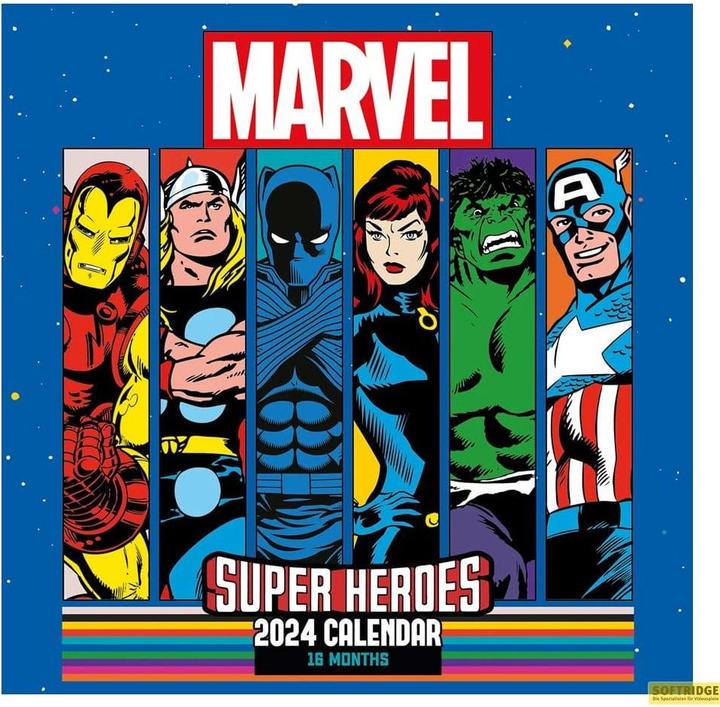 Pyramid Marvel calendrier 2024 Super Heroes (30 x 30 cm, Anglais)