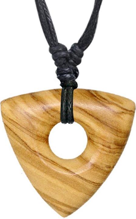Image du produit Star Piercing Collier noir pendentif tronc triangle en bois d'olivier (Organique, sans laiton)