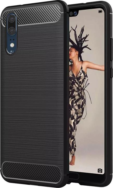 Immagine prodotto Techsuit - Carbon Silicone - Huawei P20 - Black (Huawei P20)