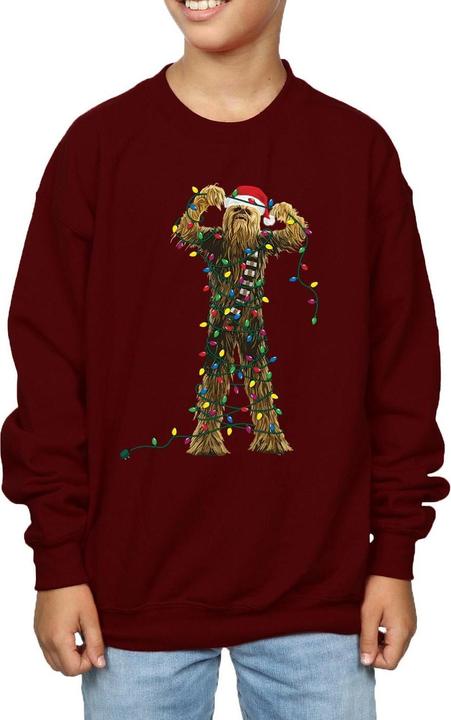 Actual product image Star Wars Boys Chewbacca Christmas Lights Sweatshirt (116)