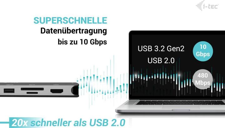 Produktbild i-tec USB-C Nano 3x LCD Dock (USB-C, 3 Ports)