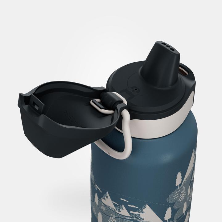 Immagine prodotto Quechua Borraccia per bambini 0,6 l in acciaio inox con chiusura rapida per escursioni - blu (0.60 l)