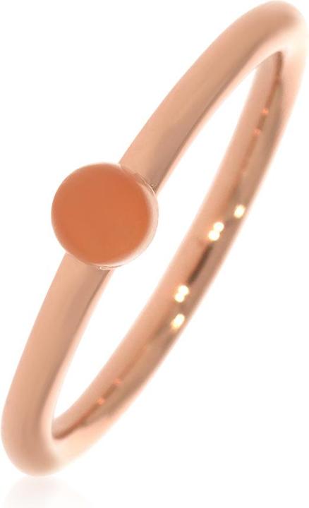 Produktbild Xen Ring mit 4 mm Peach Mondstein ca. 0,30 ct. rosèvergoldet (56, 925 Silber)