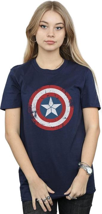 Image du produit - T-shirt CAPTAIN AMERICA CIVIL WAR DISTRESSED SHIELD - Femme (XL)