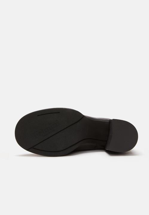 Image du produit Felmini SIMONA D571, la botte à talon de, est fabriquée en cuir lisse noir et confère (38)