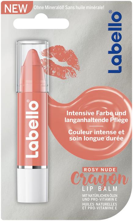 Produktbild Labello Crayon Rosy Nude (getönte Lippenpflege, Pflegestift)