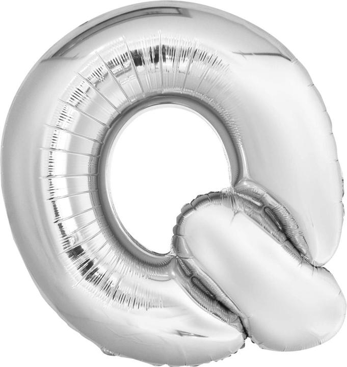 Image du produit Ballon en plastique lettres Q argent 80cm