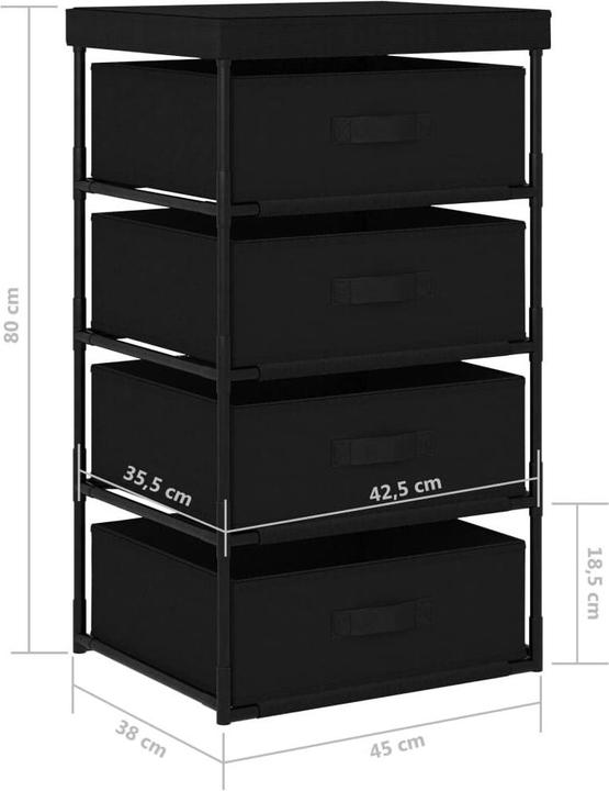 Actual product image VidaXL Aufbewahrungsregal (45 x 38 x 80 cm)