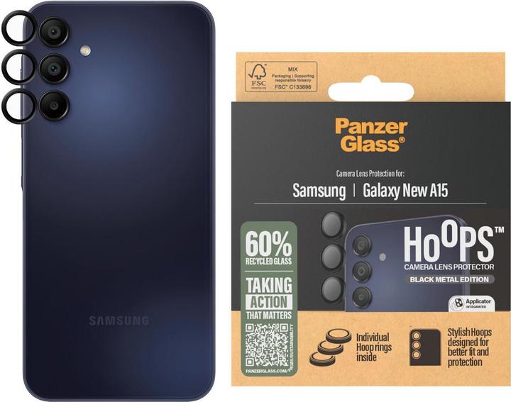 Actual product image PanzerGlass Hoops Camera Lens Protector (1 Piece, Samsung Galaxy A16, Samsung Galaxy A15, Samsung Galaxy A15 5G)