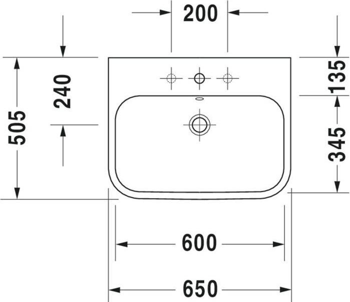 Image du produit Duravit Meuble lavabo HAPPY D.2 m ÜLB HLB 650x505mm geschli 1 HL blanc WG (505 mm, 650 mm)