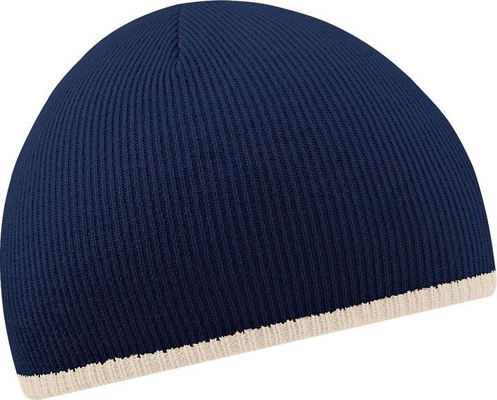 Produktbild Beechfield Beanie Mütze Strickmütze mit Kontrastrand (One Size)
