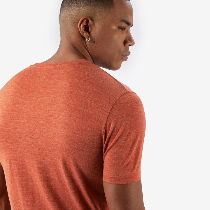 Image du produit Forclaz T-shirt manches courtes de trek en laine mérinos homme, Merino Fresh marron (XXL)