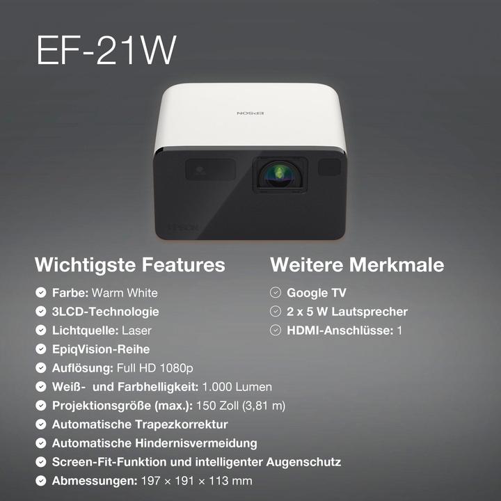 Produktbild Epson EF-21W (Full HD, 1000 lm)