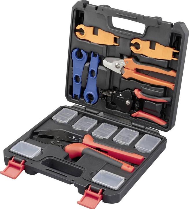 Produktbild Toolcraft TO-9660084 Solar Installations Werkzeug Set MC3 & MC4 Verbindungen (18 Stk.)