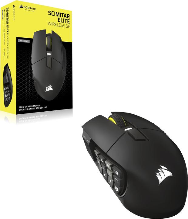 Actual product image Corsair Gaming-Maus Scimitar Elite Wireless SE, Maus Features (Wireless)