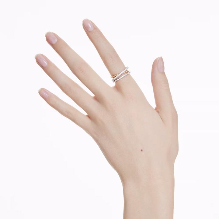 Produktbild Swarovski Hyperbola Ring Verschiedene Schliffe Weiss Metallmix (52)