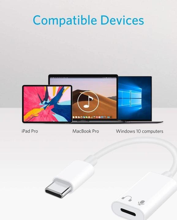 Produktbild PowerGuard USB-C zu Lightning Headphone Kopfhörer Adapter (USB Typ C)