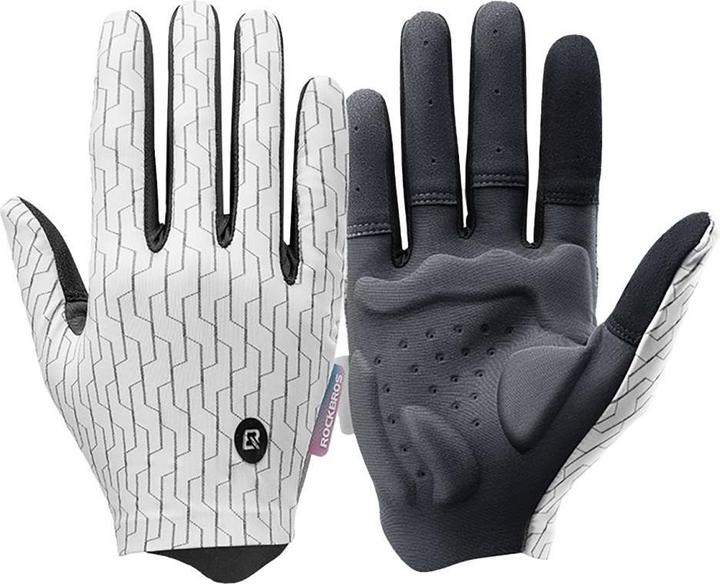Produktbild Rockbros sports gloves full spring-summer size S - white and black (S)