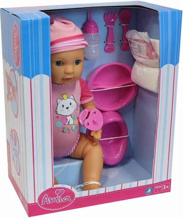Actual product image Amia Baby doll "Mia" with accessories, 42 cm