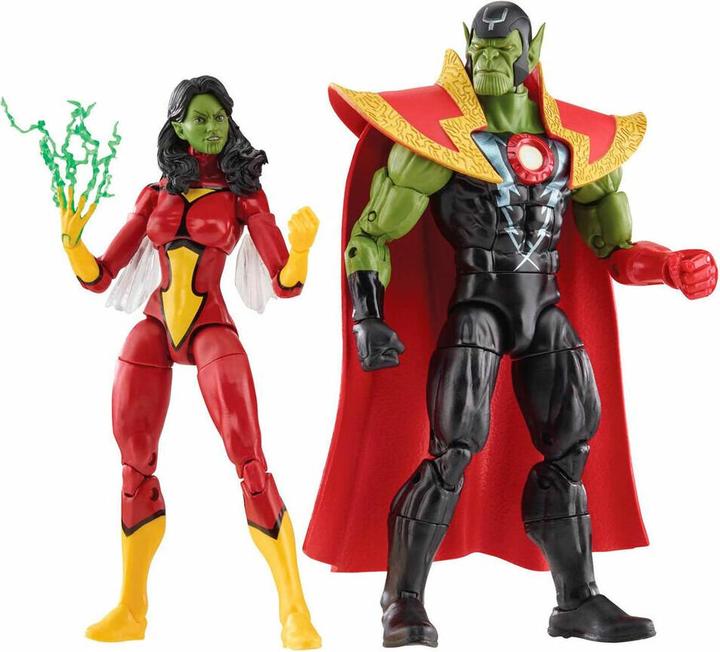 Hasbro Statuette Avengers Marvel Legends Regina Skrull e Super-Skrull 15 cm