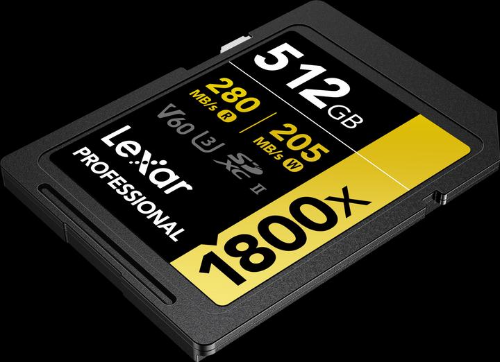 Actual product image Lexar Professional (512 GB, SDXC, U3, UHS-II)